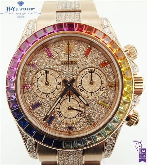 rolex diamond rainbow watch|rolex rainbow watch price.